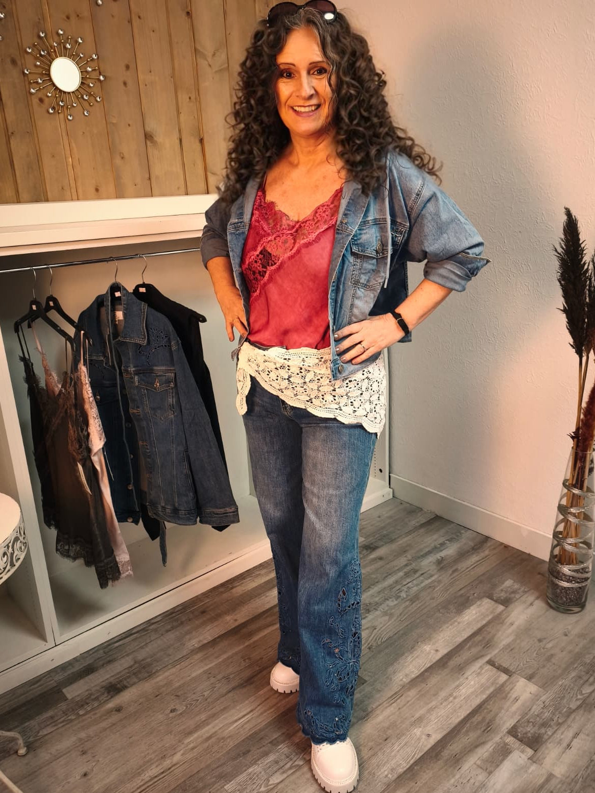 Jeans-Jacke mit Kapuze