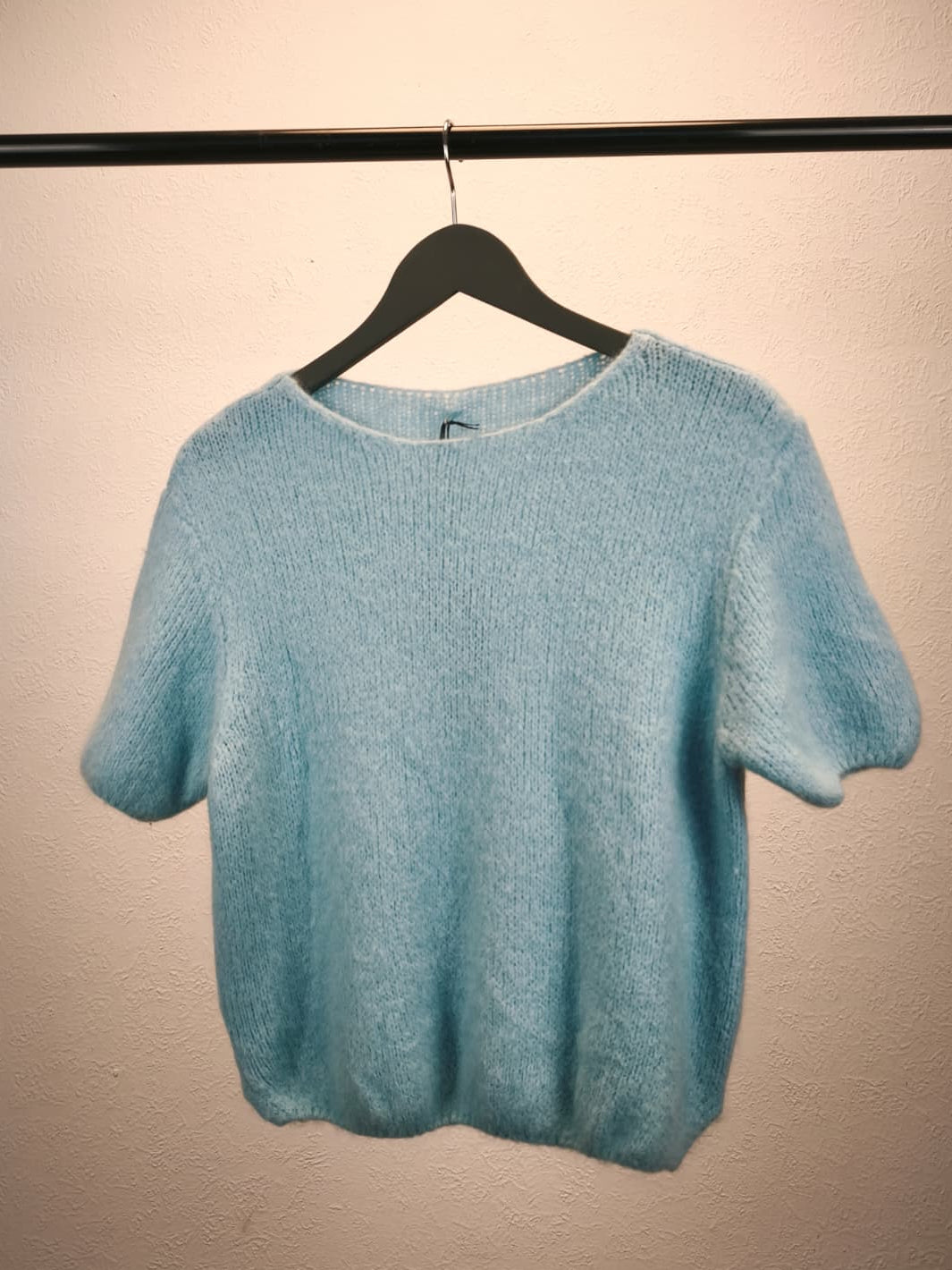 Kuscheliger Kurzarm-Pullover mit Alpaca