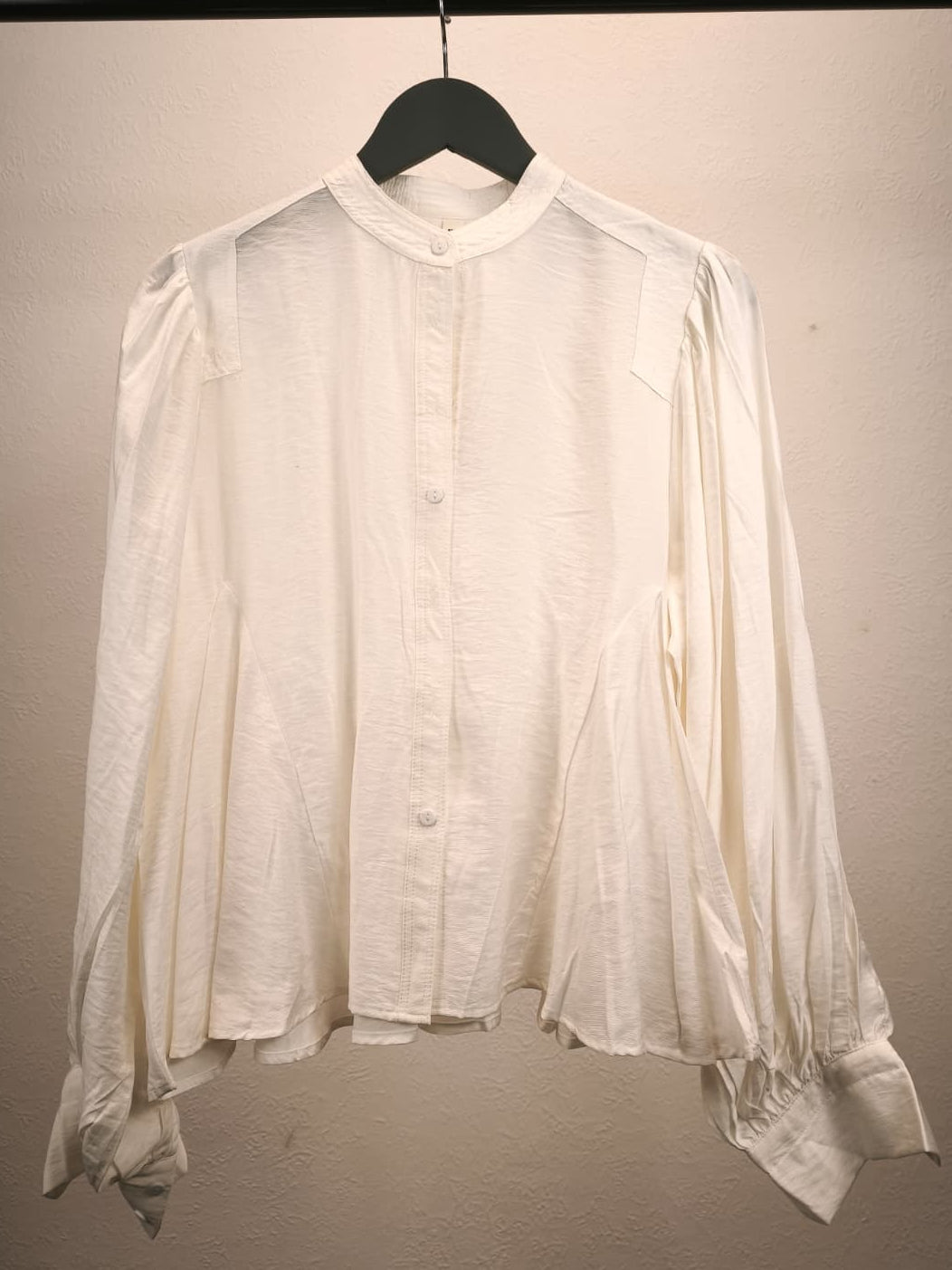 Langarm-Bluse mit Stehkragen