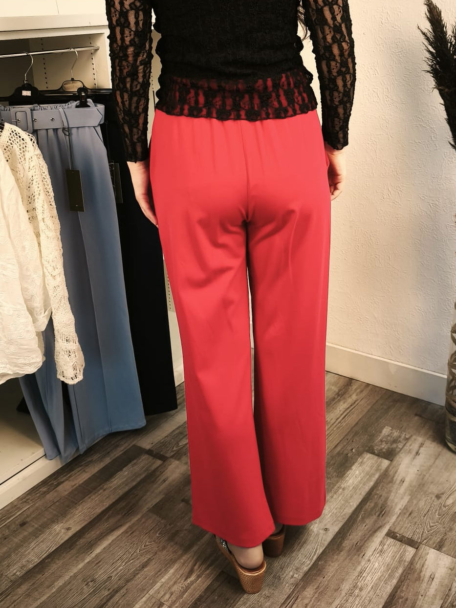 Elegante Stoffhose mit Gummizug und Gürtel