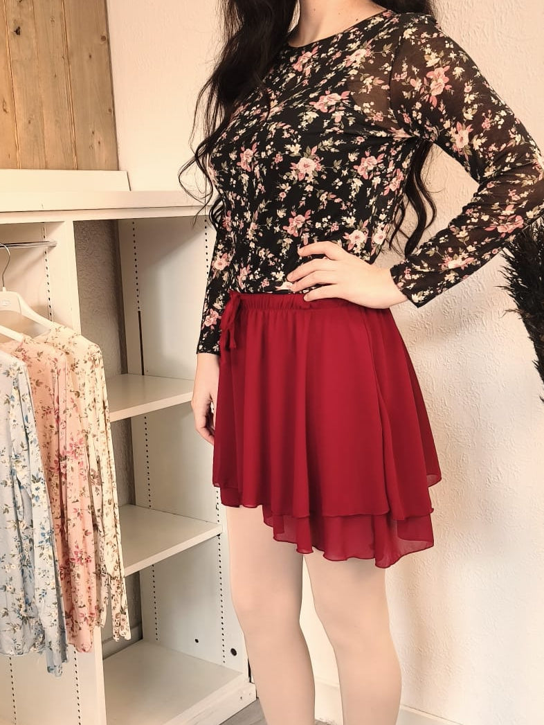 Hosenrock mit Bändchen und elastischem Gummizug kurz