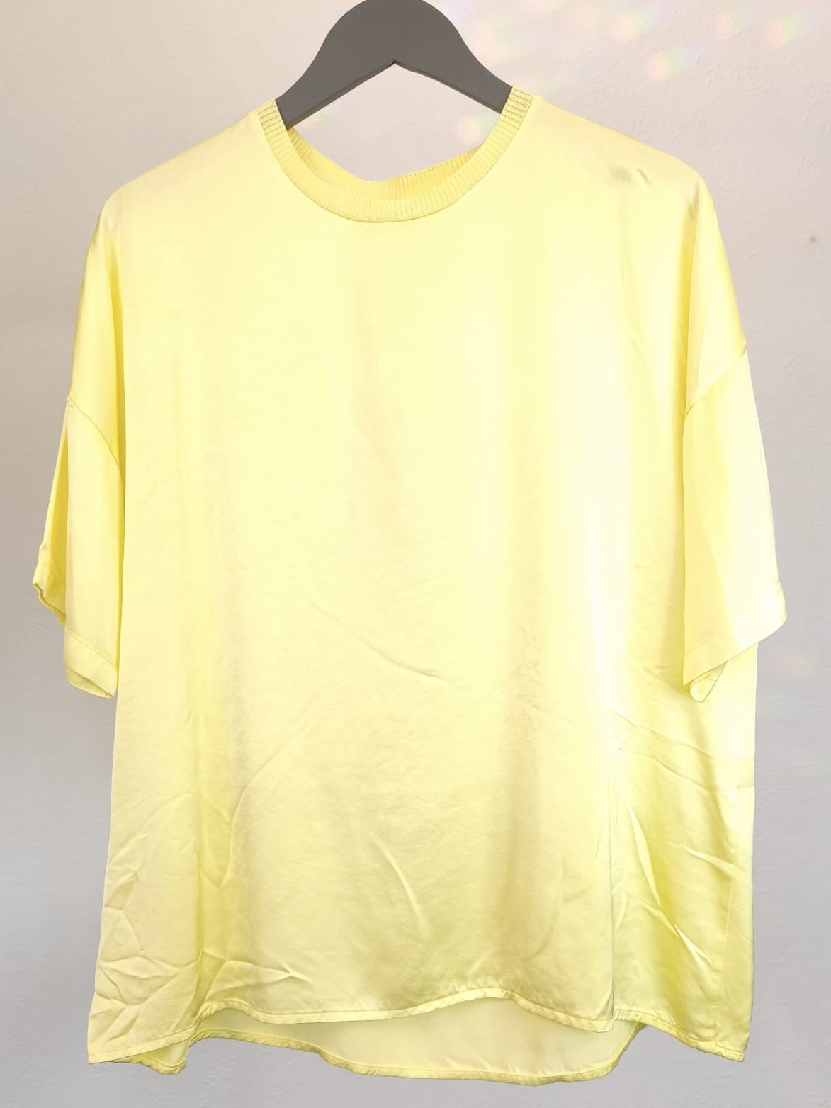 Blusenshirt uni kurzärmlig