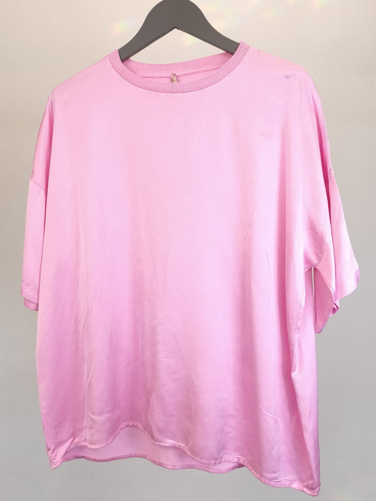 Blusenshirt uni kurzärmlig