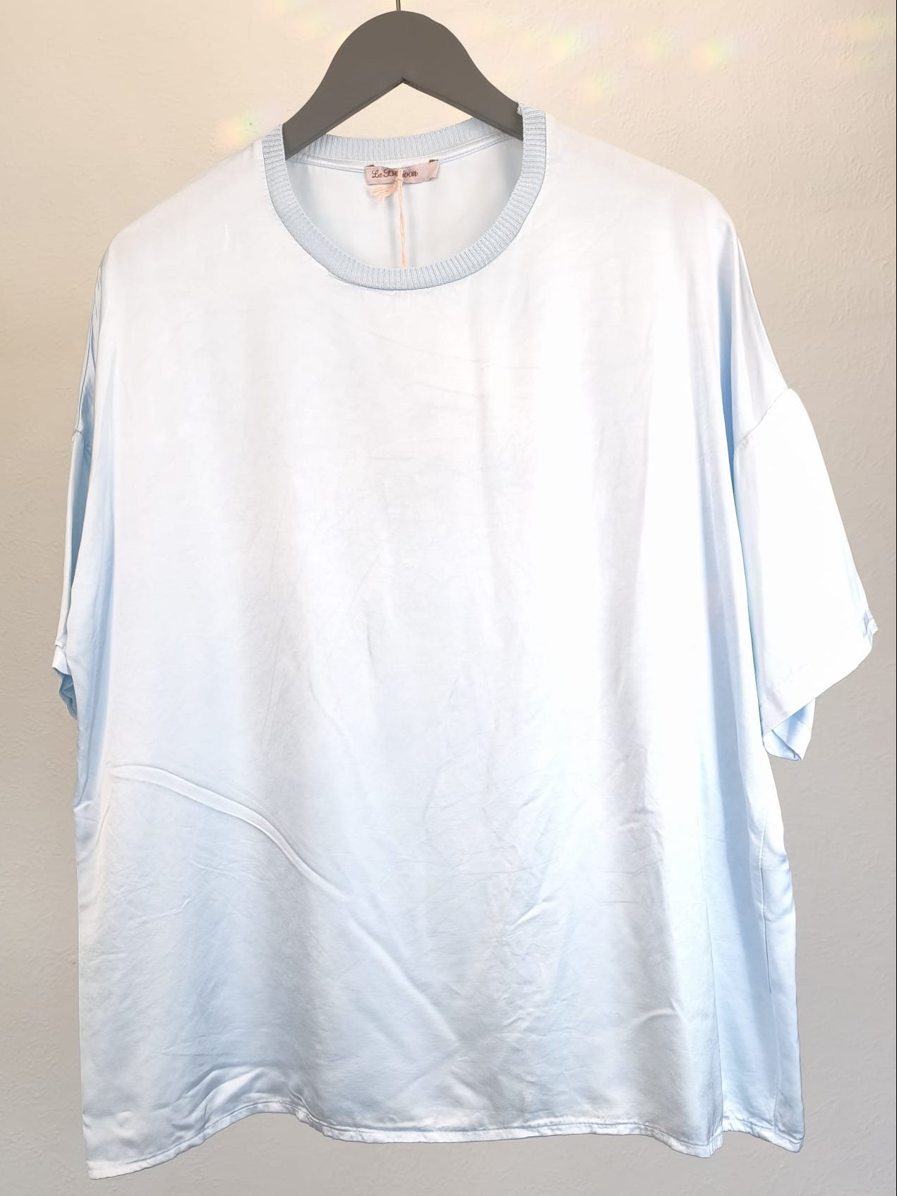 Blusenshirt uni kurzärmlig