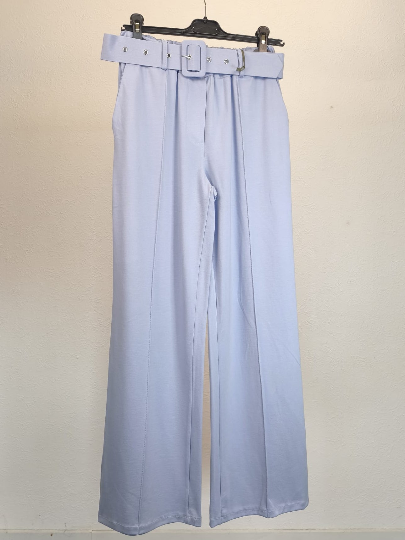 Elegante Stoffhose mit Gummizug und Gürtel
