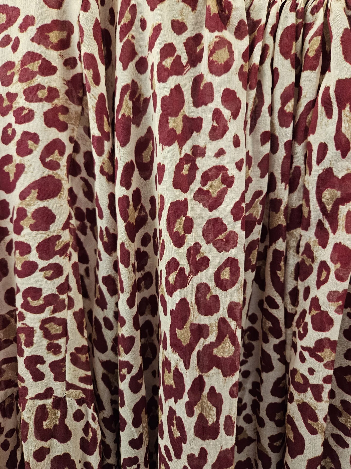 Langärmlige Bluse Animalprint mit Bändchen Oversize